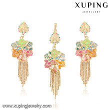 64030-Xuping Gold Jewelry Sets ,Fashion Brass Jewelry Set with 18K Gold Plated